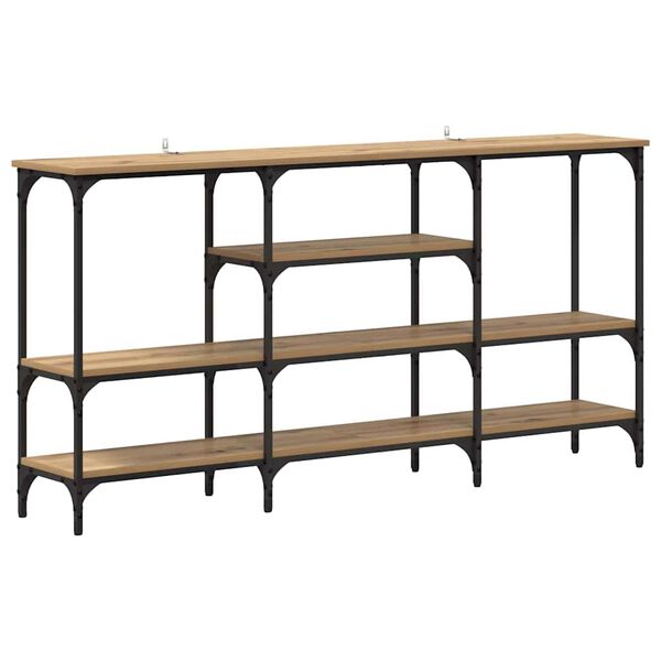 vidaXL Konsolip&ouml;yt&auml; artesaani tammi 160 x 29 x 80 cm Tekninen puu