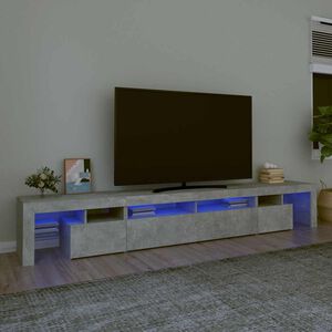 vidaXL TV-taso LED-valoilla betoninharmaa 260x36,5x40 cm