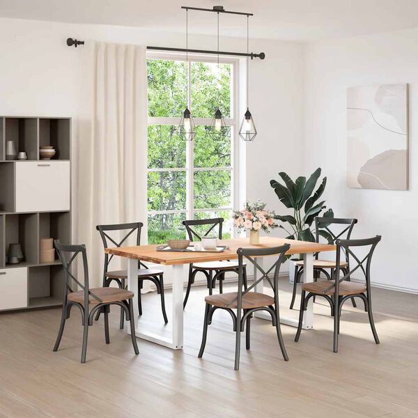 vidaXL Ruokap&ouml;yd&auml;n jalat U-muotoiset 2 kpl valkoinen 80x(72-73) cm ter&auml;s