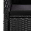 vidaXL 9-osainen Ulkoruokailuryhm&auml; tyynyill&auml; musta polyrottinki