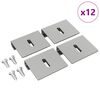 vidaXL Peilin pidustuki 12 pcs Nikkeli 35 x 30 x 8,3 mm Ter&auml;s