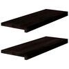 vidaXL Askelmat 2 kpl ruskeanmusta 70x30x2 cm t&auml;ysi tammi