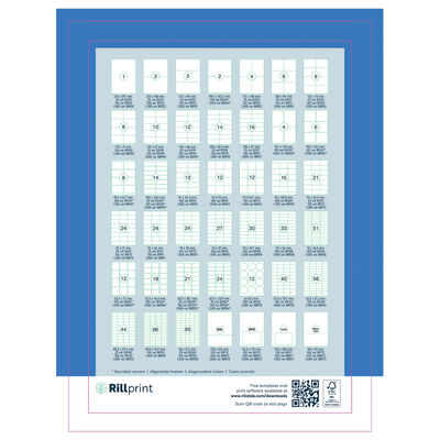 rillprint Itseliimautuvat etiketit 105x148 mm 1000 arkkia valkoinen