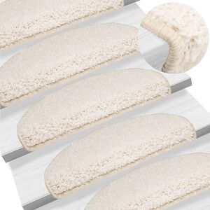 vidaXL Porrasmatot 10 kpl 65x21x4 cm valkoinen puolipy&ouml;re&auml; suuri