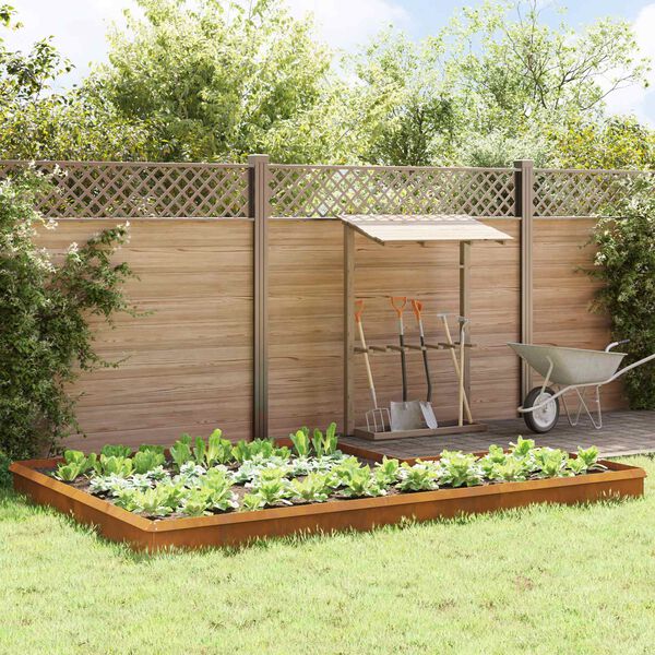 vidaXL Etana-aidat 16 pcs Ruosteinen Kulunut Ter&auml;s