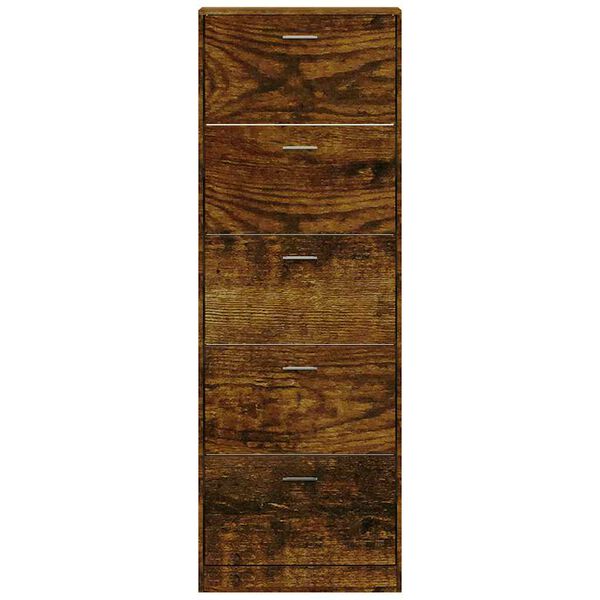 vidaXL Kenk&auml;kaappi savutammi 59x17x169 cm tekninen puu