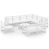 vidaXL 10-osainen puutarhasohvasarja valkoinen t&auml;ysi m&auml;nty