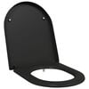 vidaXL WC-istuin Musta 49 x 36 x 4 cm Duroplast
