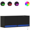 vidaXL TV-sein&auml;kaappi LED-valoilla musta 100x31x35 cm