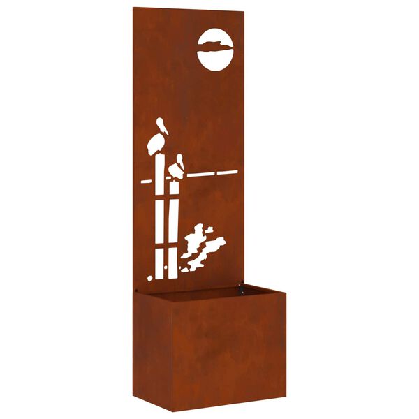 vidaXL Puutarhan yksityisyyden verho Ruosteinen 50 x 32 x 150 cm