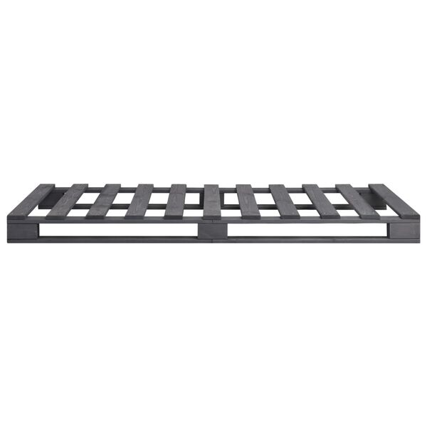 vidaXL Lavasängynrunko harmaa täysi mänty 90x200 cm