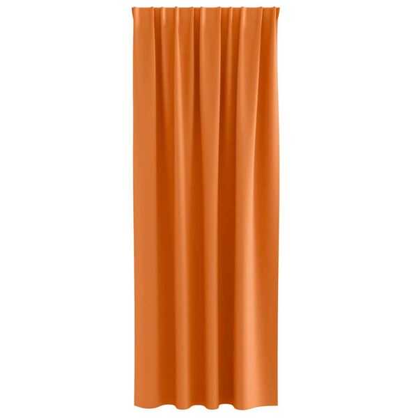 vidaXL Piment&auml;v&auml; verho renkailla 2 pcs Hehkuva oranssi 245 x 140 cm