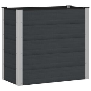 vidaXL Puutarhan Korotettu Kukkalaatikko Musta 100 x 50 x 91 cm