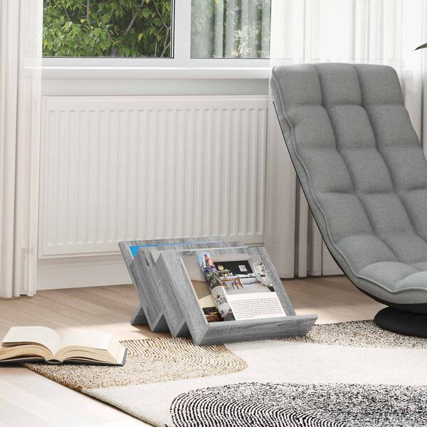 vidaXL Lehtiteline Harmaa Sonoma 53 x 40 x 28.5 cm Tekninen puu