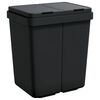 vidaXL Tuplaroskakori antrasiitti 2x25 l