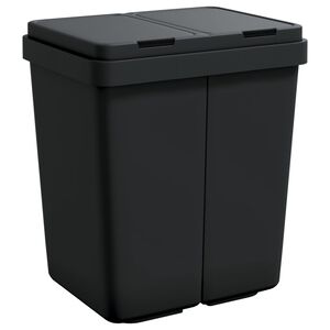 vidaXL Tuplaroskakori antrasiitti 2x25 l