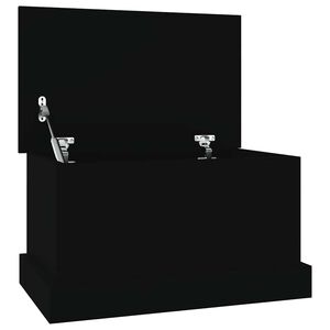 vidaXL S&auml;ilytyslaatikko musta 50x30x28 cm tekninen puu