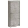 vidaXL Kenk&auml;kaappi betoninharmaa 63x24x147 cm tekninen puu