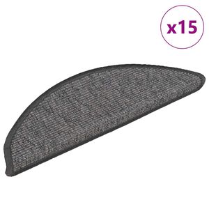 vidaXL Porrasmatot 15 kpl 56x17x3 cm Beige ja harmaa puolipy&ouml;re&auml;