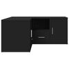 vidaXL Kulmakaappi musta 160x40x45 cm lastulevy