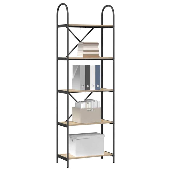 vidaXL Kirjahylly Sonoman tammi 60 x 30 x 183 cm Tekninen puu