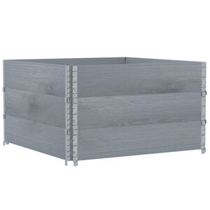 vidaXL Kukkalaatikko harmaa 100x100 cm t&auml;ysi m&auml;nty