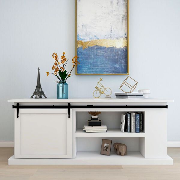 vidaXL Kaapin liukuoven asennussarja mini hiiliter&auml;s 183 cm