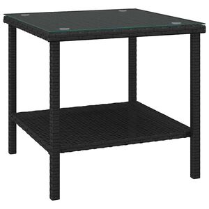 vidaXL Sivup&ouml;yt&auml; musta 45x45x45 cm polyrottinki ja karkaistu lasi