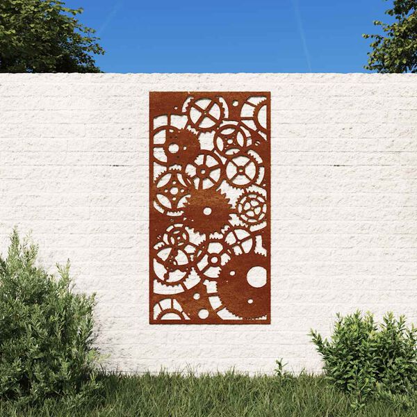 vidaXL Puutarhasein&auml;koriste 105x55 cm corten ter&auml;s rataskuvio