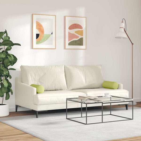 vidaXL Pystytyynyt 2 pcs Vaalean vihreä Ø 15 x 40 cm kangas