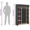 vidaXL Vaatekaappi harmaa 110x40x170 cm kangas