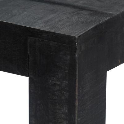 vidaXL Ruokapöytä musta 118x60x76 cm mangopuu