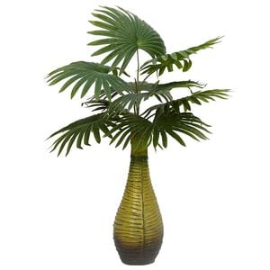 vidaXL Keinotekoinen palmu kasvi 9 lehte&auml; 65 cm vihre&auml;
