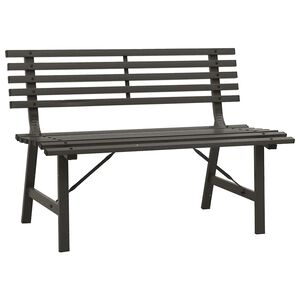 vidaXL Puutarhapenkki 110 cm ter&auml;s musta