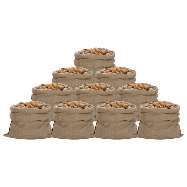 vidaXL Juuttisäkit 10 kpl 100x110 cm 100 % juuttia 340 gsm