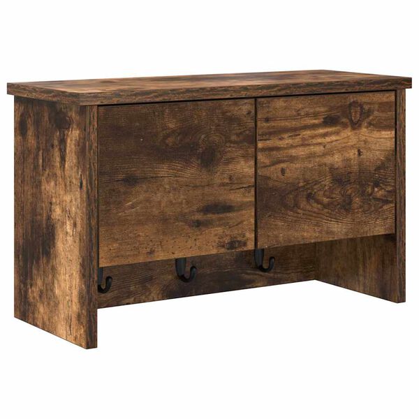 vidaXL Sein&auml;lle asennettava takkihylly Savup&auml;hkin&auml; 50 x 20 x 30 cm