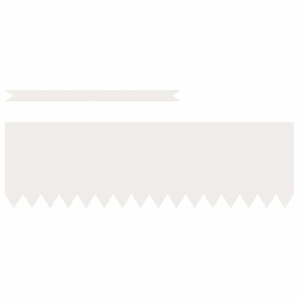 vidaXL Nurmireunus 30 pcs Valkoinen 100 x 0.05 x 20 cm