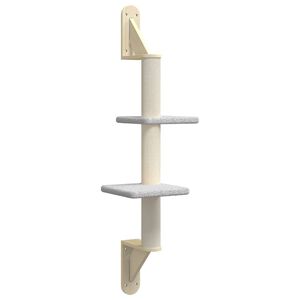 vidaXL Kissan raapimispuu sein&auml;lle vaaleanharmaa 108 cm