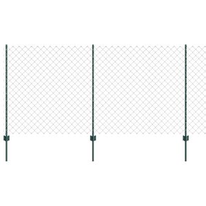 vidaXL Ketjuaidalla varustettu aita 25 x 1,2 m PVC-pinnoitettu ter&auml;s