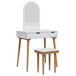 vidaXL Meikkip&ouml;yt&auml;sarja FAUSKE 3 kpl valkoinen 76 x 50 x 143 cm