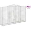vidaXL Kaarevat kivikorit 11 kpl 300x50x180/200 cm galvanoitu rauta