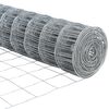 vidaXL Euroaita 0,6 x 50 m PVC-pintainen rauta