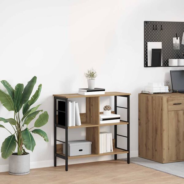 vidaXL Kirjahylly Artisan tammi 82 x 32 x 79 cm Tekninen puu