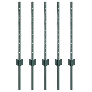 vidaXL Upotettu aitausapaja 5 pcs Vihre&auml; 100 cm Jauhemaalattu Ter&auml;s
