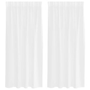 vidaXL Verhosatiini 2 kpl Valkoinen 175 x 140 cm Polyesteri