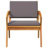 vidaXL Puutarhan Tuoli tyynyllä 2 pcs Ruskea Täysi Akaasiapuu