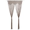 vidaXL Macrame verho harmaanruskea 140x240 cm puuvilla