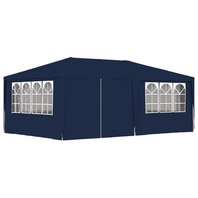 vidaXL Ammattilaisten juhlateltta sivuseinillä 4x6 m sininen 90 g/m²