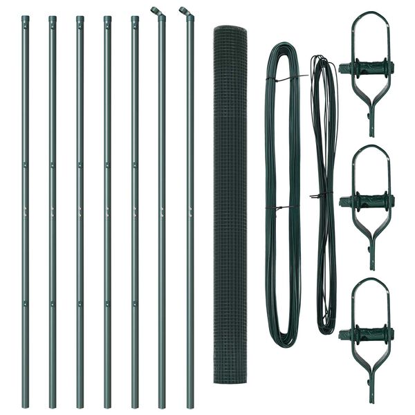 vidaXL Aitalatu Vihre&auml; 10 x 1,6 m (25 x 25 mm verkko) Ter&auml;s ja PVC