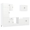 vidaXL 7-osainen keittiön kaappisetti "Porto" valkoinen tekninen puu